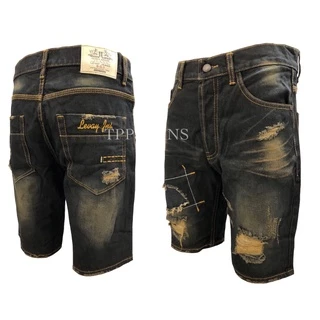 JEANSEXPRESS NB Shorts men Denim กางเกงขาสั้นยีนส์ชายฟอกสนิม ผ้าไม่ยืด งานขาดปะเซอร์สวย เป้ากระดุม Size 28-38