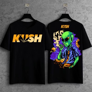 เสื้อครอปสายฝอ - KUSH สตรีทแวร์แขนสั้นเสื้อยืดฮิปฮอป Unisex ถนนสูงแฟชั่นผ้าฝ้ายเสื้อยืด KUSH