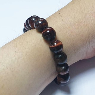 TIGER’S EYE พลอยตาเสือ พลังแห่งดวงตาที่สาม สร้อยข้อมือหินแท้ ขนาด 10 มม. เกรดพรีเมียม สร้อยข้อมือ ของนำโชค กำไล ZX