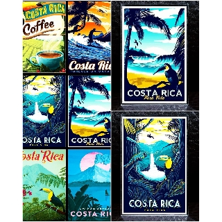 แม่เหล็กติดตู้เย็น อะครีลิค คอสตาริกา 2x3 นิ้ว ของที่ระลึก ของฝาก Souvenir Acrylic Fridge Magnet Costa Rica 2x3"