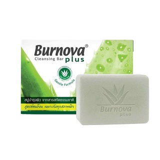 Burnova Plus Cleansing Bar เบอร์นโนว่า พลัส คลีนซิ่ง บาร์ สบู่ ลดความมัน สิว ผิวแพ้ง่าย ขนาด 100 กรัม (18154)