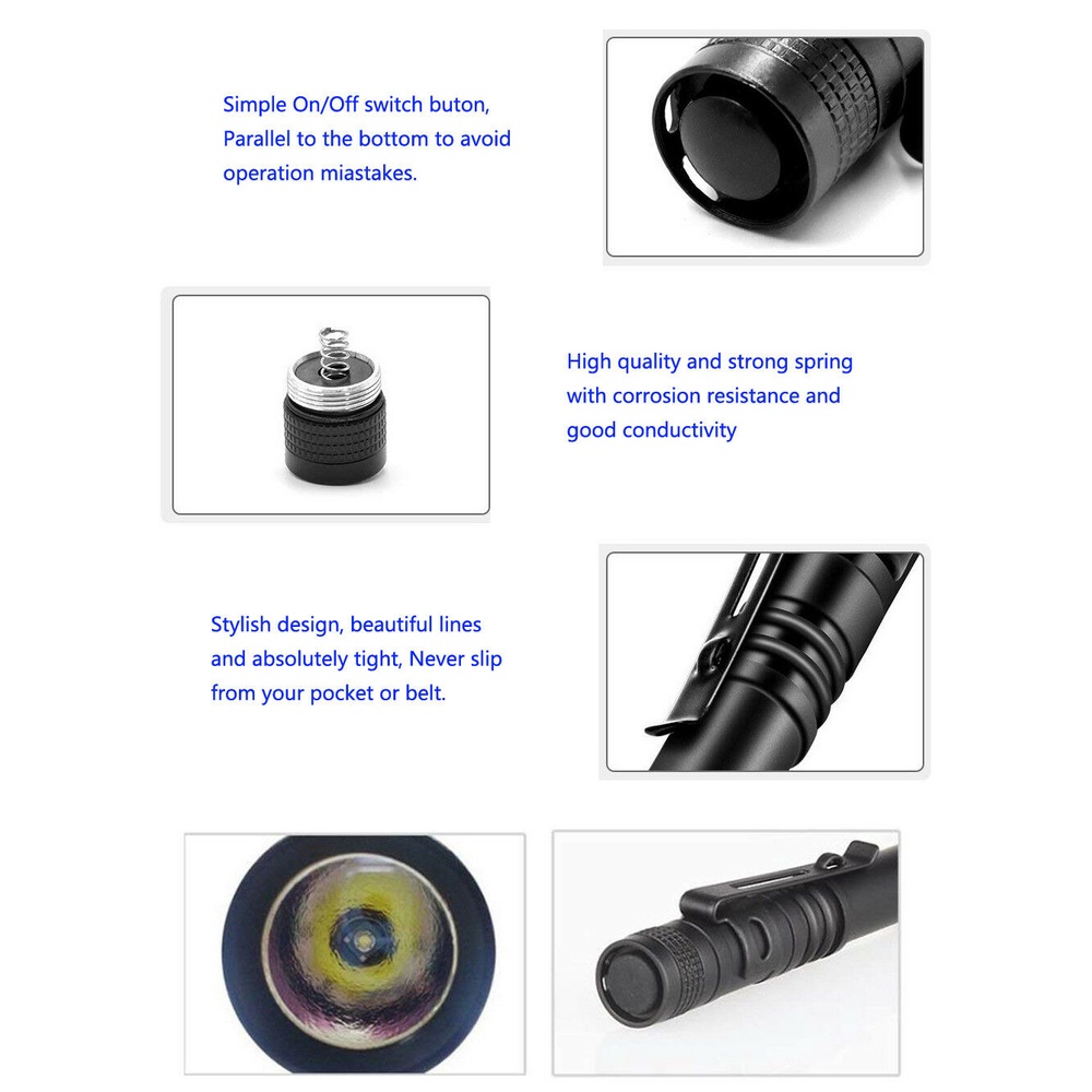 3W ประเภทปากกาแสงสีเขียวไฟฉาย LED การล่าสัตว์ Night Vision 2 * AAA แบตเตอรี่ไฟฉาย - รูปที่ 4