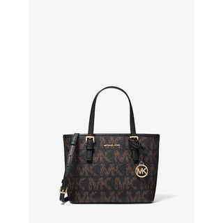 กระเป๋า กระเป๋าแบรนด์เนม กระเป๋าmk กระเป๋าmichaelkors Michael Kors JET SET TRAVEL LOGO TOP-ZIP TOTE BAG ลายสวย