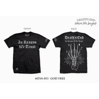 MTSN-053 DEATH S END  GOD FREEผ้า Cotton 100% สั่งทอพิเศษ  ผ้านุ่มใส่สบาย ซักเครื่องได้ครับ