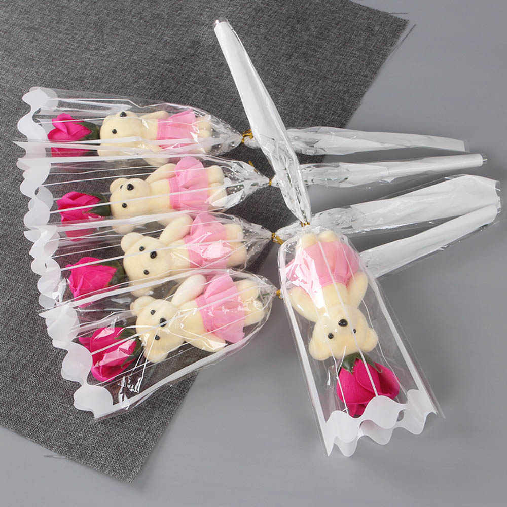 หมีกุหลาบช่อของขวัญวันเกิดวันครู 520 ตกแต่งของขวัญวันเกิด - รูปที่ 5