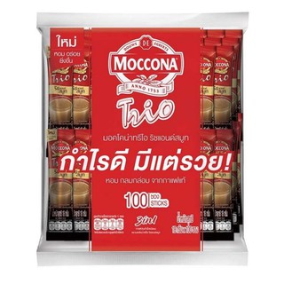 มอคโคน่า กาแฟปรุงสำเร็จชนิดผง 3in1ทรีโอ ริชแอนด์สมูท 18 กรัม x 100 ซอง