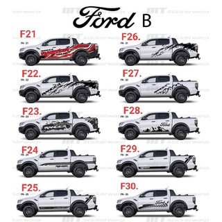 สติ๊กเกอร์แต่งรถด้านข้างลายโคลนสติ๊กเกอร์แต่งรถ Ford