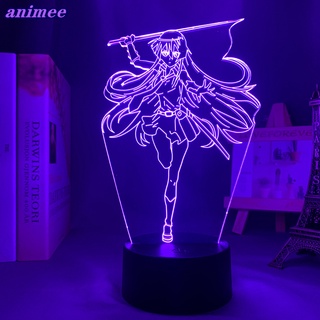 โคมไฟกลางคืน Led ลายการ์ตูนอนิเมะ Akame Ga Kill Akame 3d สําหรับตกแต่งห้องนอนเด็ก ของขวัญวันเกิด