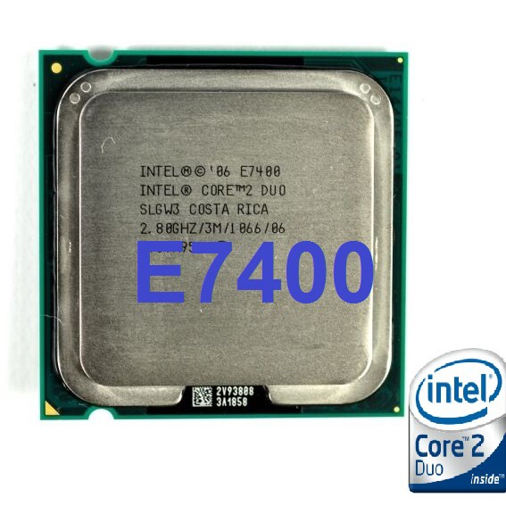ซีพียู Intel CPU Core 2 Duo E7400 2.80GHz 3M Cache 1066MHz  LGA 775