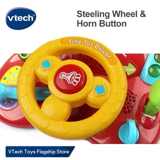 VTech Offiical Store Tiny Tot Boys 1-3 ปี Baby Driver Has Lights Music Kids Role Play ของเล่นพวงมาลัยขับรถ ของเล่นเด็ก