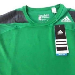 Adidas -ใหม่นำเข้า เสื้อกระชับกล้ามเนื้อใส่ออกกำลังกาย  Adidas Compression Shirt S18124 XLรอบอก38-43"/เอว30-33")