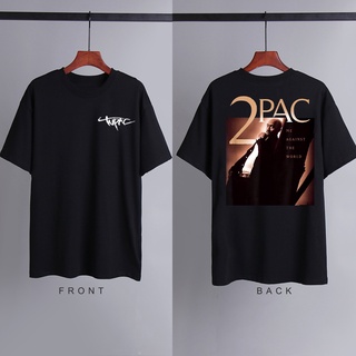 Tee เสื้อวินเทจชาย - 2PAC TuPac วินเทจแรงบันดาลใจเสื้อยืดหลวมเสื้อผ้าสําหรับผู้ชายเสื้อยืดขนาดใหญ่