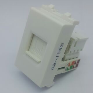 ลดล้างสต๊อก!!! A8-J045 Haco เต้ารับคอมพิวเตอร์ RJ45 Cat5e 1 ช่อง สีขาว Haco ฮาโก้เต้ารับคอมพิวเตอร์ ของแท้ 100%