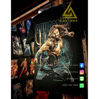 Aquaman เสื้อยืด สีดำ BT Black Timber T-Shirt ผ้าคอตตอน สกรีนลายแน่น S M L XL XXL