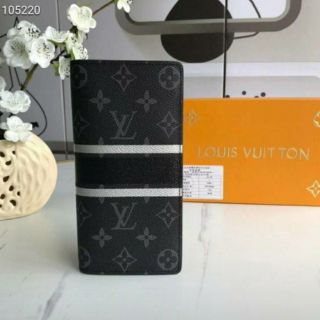 กระเป๋าสตางค์ใบยาว LV แถบดำ