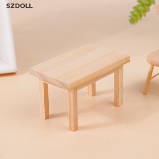 [cxSZDOLL]  1:12 Dollhouse Miniature Wooden Table Model Furniture Accessories Toys  DOM