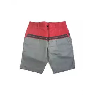 กางเกงลำลอง กางเกงขาสั้นแฟชั่นผู้ชาย ดีไซน์สวยทันสมัยแบบ Twotone Size.28-36 **สีแดงเลือดหมู/เทา**