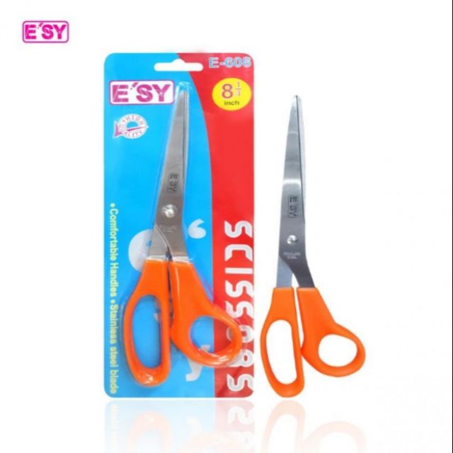 กรรไกรสแตนเลส E'SY รุ่น E-608 
ขนาด 8 1/4 นิ้ว
