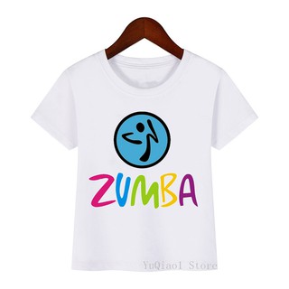 ใหม่ เสื้อยืด พิมพ์ลายกราฟฟิค Zumba dance lover สีรุ้ง สไตล์ฮาราจูกุ สําหรับเด็กผู้หญิง และผู้ชาย