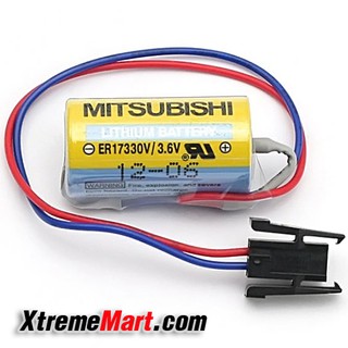 แบตเตอรี่ Mitsubishi ER17330V A6BAT 3.6V 2000mAh Lithium Industrial Battery w/ Plug