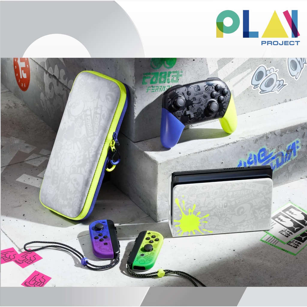 กระเป๋า Carrying Case & Screen Protector Splatoon 3 for Nintendo Switch OLED [กระเป๋าและฟิลม์กันรอย] [ของแท้]