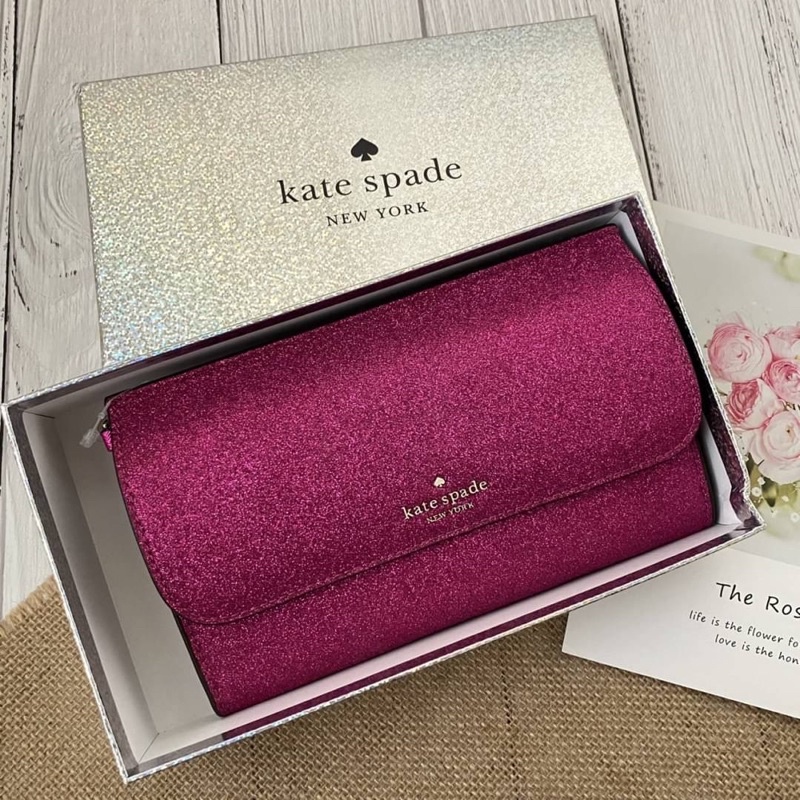 ของแท้100%พร้อมส่งที่ไทย🎉 Kate Spade lola glitter boxed medium phone wristlet