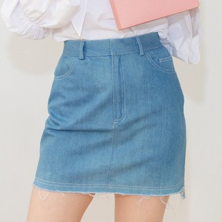 MYLAR - betty high waisted skirt สี light blue