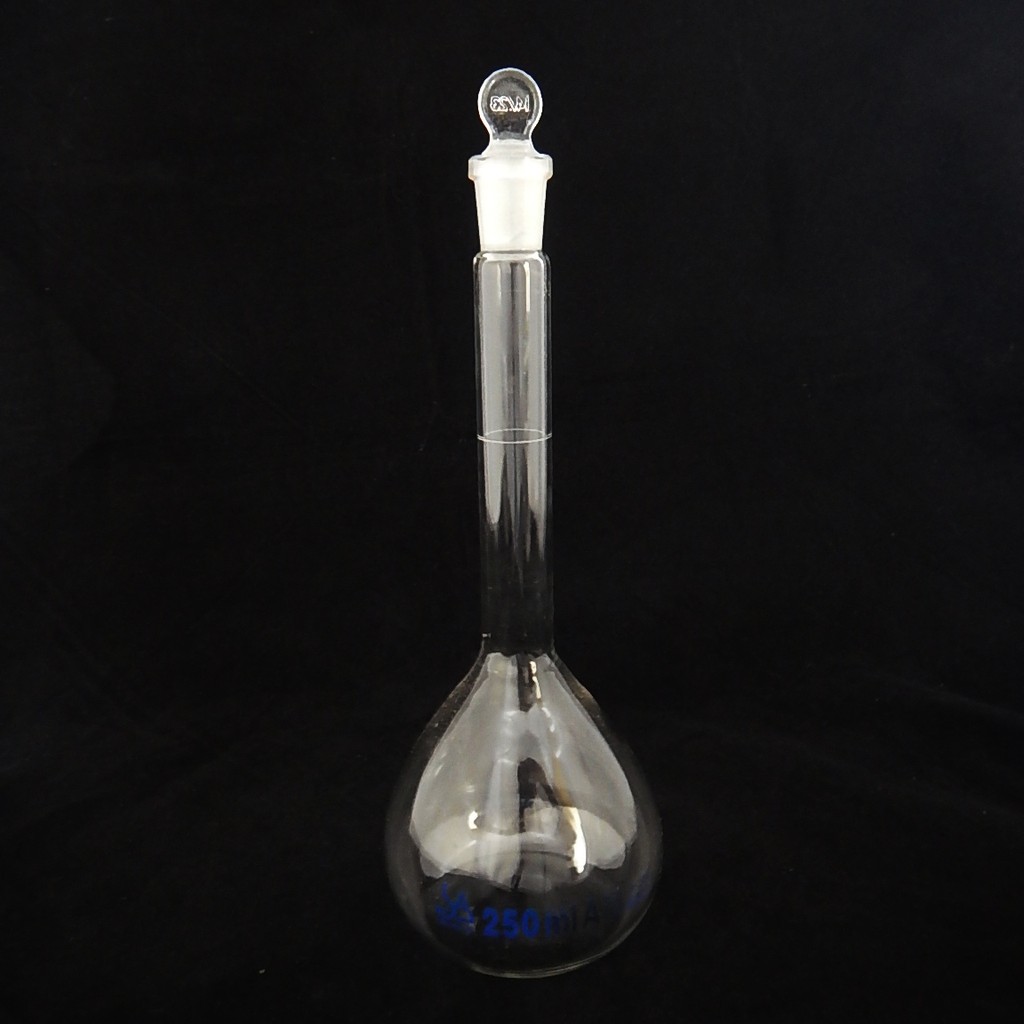 ขวดวัดปริมาตร จุกปิดแก้ว Class A 250 มิลลิลิตร Volumetric Flask with Glass Stopper (Class A) 250 ml.