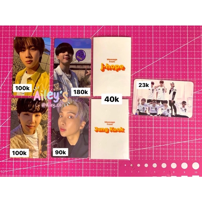 Photocard อัลบั้ม bts เนยอย่างเป็นทางการ mots 7 orul suga jin jimin namjoon j-hope jungkook group