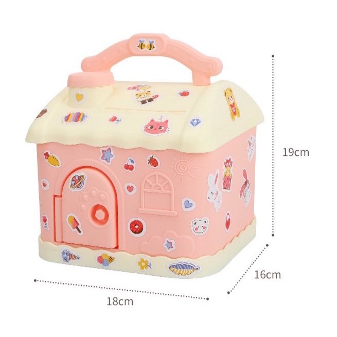 ออมสิน ATM กระปุกออมสิน มีดนตรีมีรหัส ตู้เซฟสามารถดูดแบงค์และสามารถหยอดเหรียญได้ - รูปที่ 5