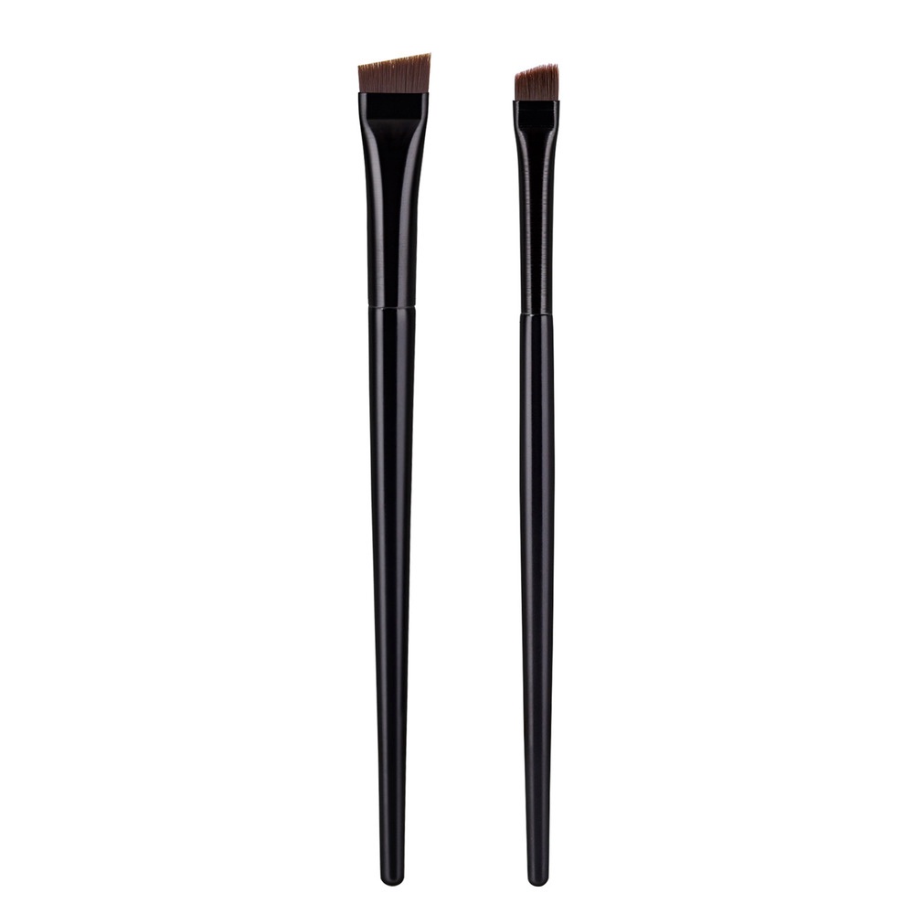 Beauty GLAZED แปรงเขียนคิ้ว ขอบแบน บางพิเศษ สําหรับอายไลเนอร์ และโครงร่าง และหนอนไหม