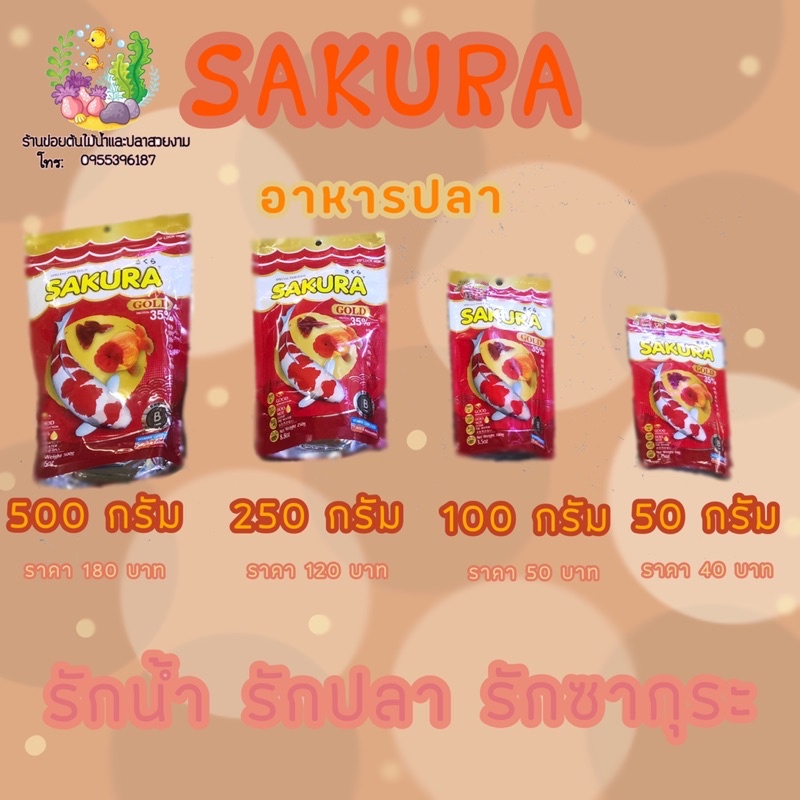 อาหารปลา🎏SAKURS🎏มี4ขนาด