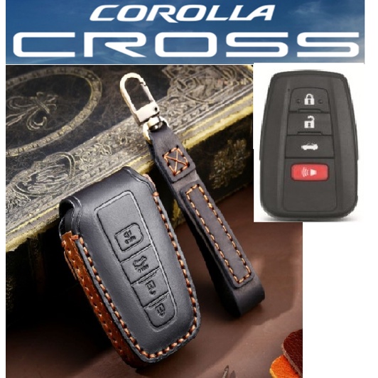 Toyota Leather Key Case Corolla Cross, CHR, New Camry, New Altis (เคสกุญแจโตโยต้า CHR, Camry,Altis)