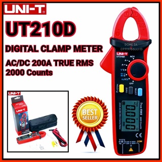 คลิปแอมป์ UNI-T UT210D  AC-DC 200A/AC 200A/DC  คลิปแอมป์ แคล้มป์มิเตอร์ มิเตอร์วัดไฟดิจิตอล UNI-T UT210D