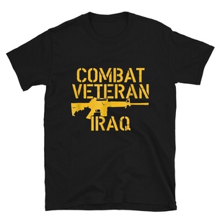 เสื้อยืดผ้าฝ้ายพิมพ์ลายแฟชั่น พร้อมส่ง เสื้อยืดแขนสั้น พิมพ์ลายคอมแบท Veteran Iraq หลากสี สไตล์อเมริกัน สําหรับผู้ชาย แล