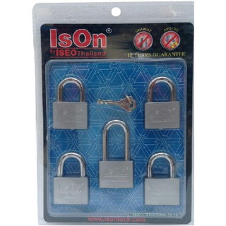 กุญแจคีย์อะไลท์ ISON 899 CS-50/5 50 MM 5 ตัว/ชุด KEY ALIKE PADLOCK ISON 899 CS-50/ 50MM 5EA/SET