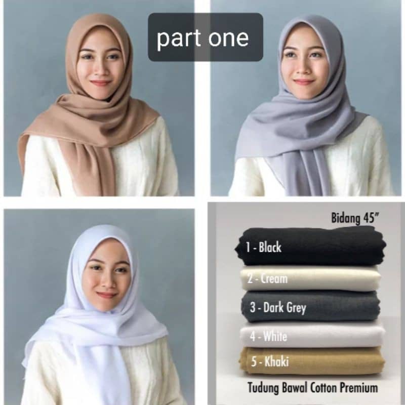 Tudung Bawal Cotton Field 45 / Cotton / Tudung Bawal / Tudung / Tudung