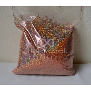 กากเพชร สีโรสโกลด์ (รุ้ง HOLOGRAME) Glitter  เกรดA  / 0.5 กก.