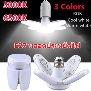 ไฟ LED, ไฟใบพัดแบบพับได้, E27 AC85-265V 38W หลอดประหยัดไฟ