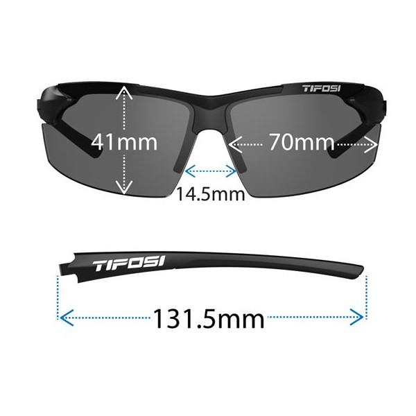 Tifosi Sunglasses แว่นกันแดด รุ่น TRACK Gloss Black (Smoke) - รูปที่ 2