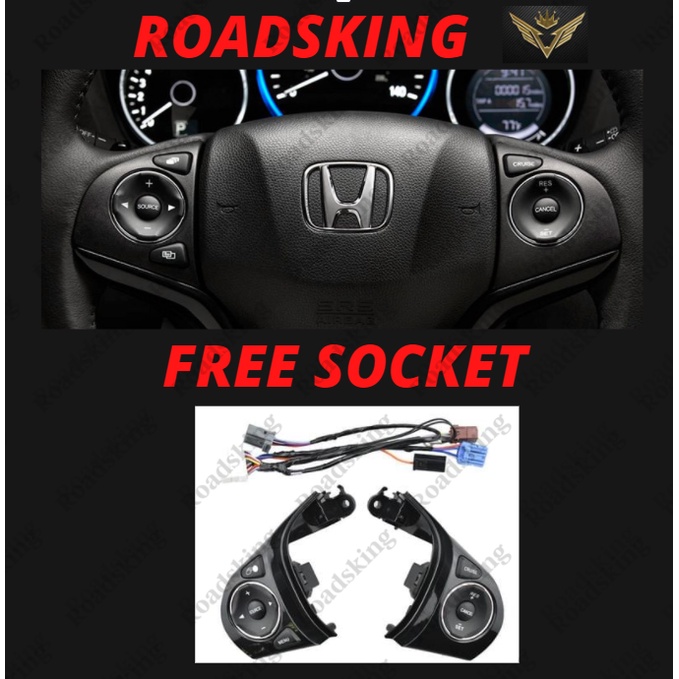 STEERING WHEEL AUDIO CONTROL UPGRADE HONDA HRV JAZZ CITY GM6 2014 ~ 2019