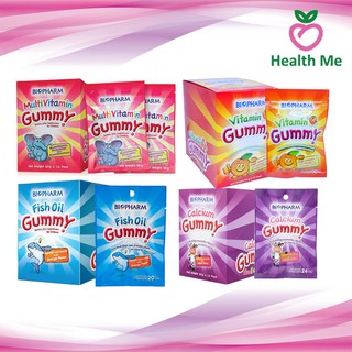 BIOPHARM GUMMY ยกกล่อง 12 ซองใหญ่ เยลลี่ อาหารเสริม 4 สูตร / 4 รสชาติ