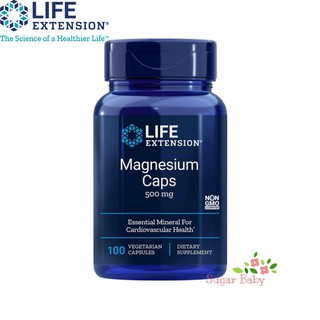 Life Extension Magnesium Caps 500 mg 100 Vegetarian Capsules แมกนีเซียม 500 mg 100 แคปซูลผัก