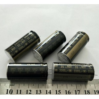 (5ชิ้น) Capacitor 3300 UF 35V DENON ELNAสีดำ+ทอง ขนาด 40x18mm ของใหม่คุณภาพดีเยี่ยมตัดขาสั้นจากโรงงานสินค้าพร้อมส่งในไทย