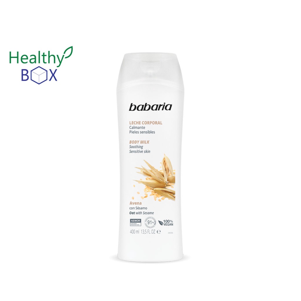 ราคาพิเศษ Babaria Body Milk Oats Normales 400ml.ผลิตภัณฑ์บำรุงผิวสารสกัดจากข้าวโอ๊ต ช่วยให้ผิวแห้งกลับมาชุ่มชื่นขึ้น (V)