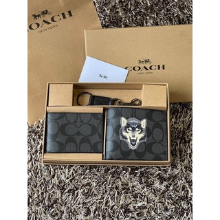 COACH BOXED 3-IN-1 WALLET GIFT SET IN SIGNATURE