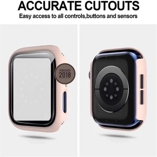 เคส watch & ฟิล์มกระจกในตัว case สําหรับ watch 11 10 9 8 Se 7 6 5 4 Se เคสกระจก ขนาด 41/40mm 44/45/46มม เคสแอปเปิ้ลวอชร