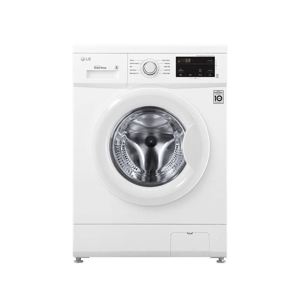 เครื่องซักผ้า เครื่องซักผ้าฝาหน้า LG FM1207N6W 7 กก. 1200RPM อินเวอร์เตอร์ เครื่องซักผ้า อบผ้า เครื่องใช้ไฟฟ้า FL WM LG