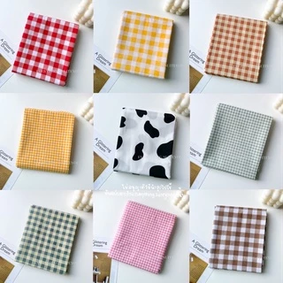 ♡พร้อมส่ง♡ผ้าลายตารางสก็อต Gingham มินิมอล คุมโทนสไตล์เกาหลี พร็อพถ่ายรูป ปูโต๊ะ ปิคนิค*ไม่เย็บขอบ[แบ่งขาย 0.5m+]