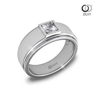 Zilvy - แหวนชายเพชรน้ำร้อย 0.30 กะรัต (BR177)